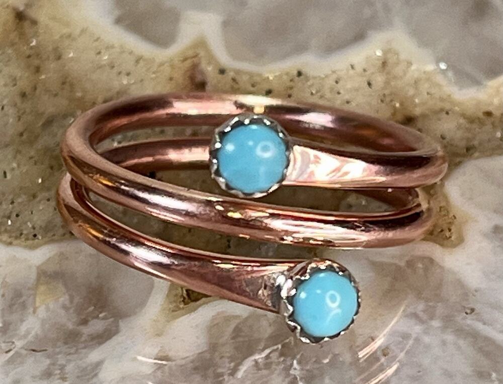 Navajo Copper Turquoise Bypass Ring